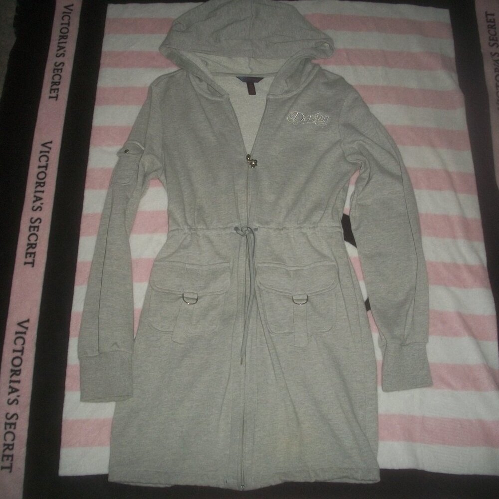 womens dress.hooded.DEREON.zipper front. Size large